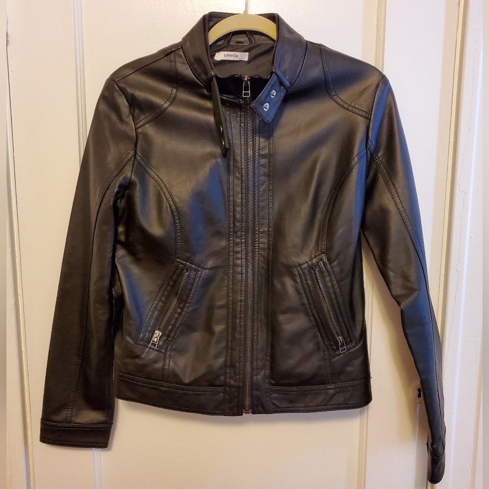 Pimkie faux leather motorcycle jacket, size m